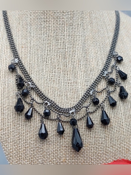Liz Claiborne Jewelry - Liz Claiborne Edwardian Gothic Style Beaded Choker Necklace